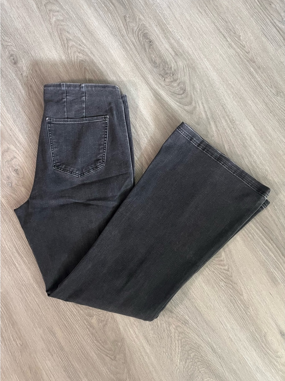 Express Dark grey Flare Leg Denim Jeans 70s flare size 14